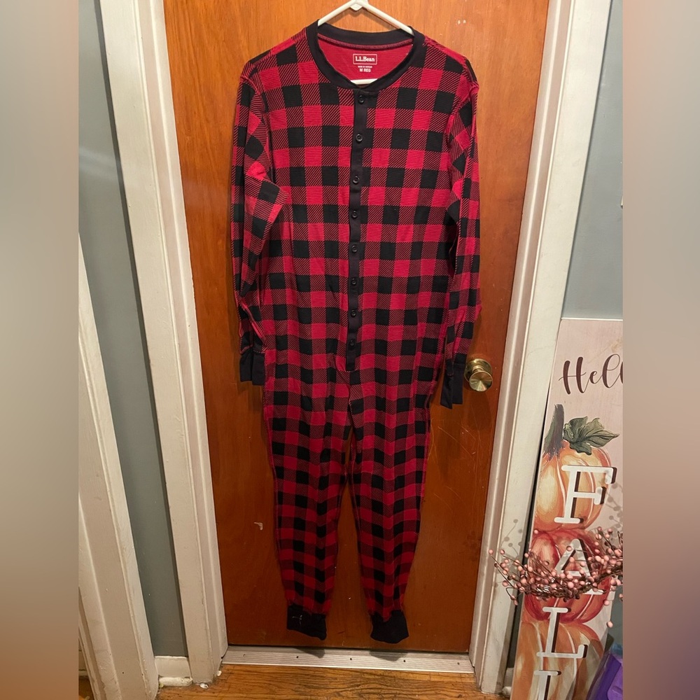 Men’s cotton buffalo check button pajamas